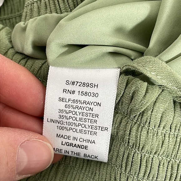 Love Tree Dress Womens Large Green NWT Cute Panel Strapless Maxi Smocked Boho - Picture 13 of 17